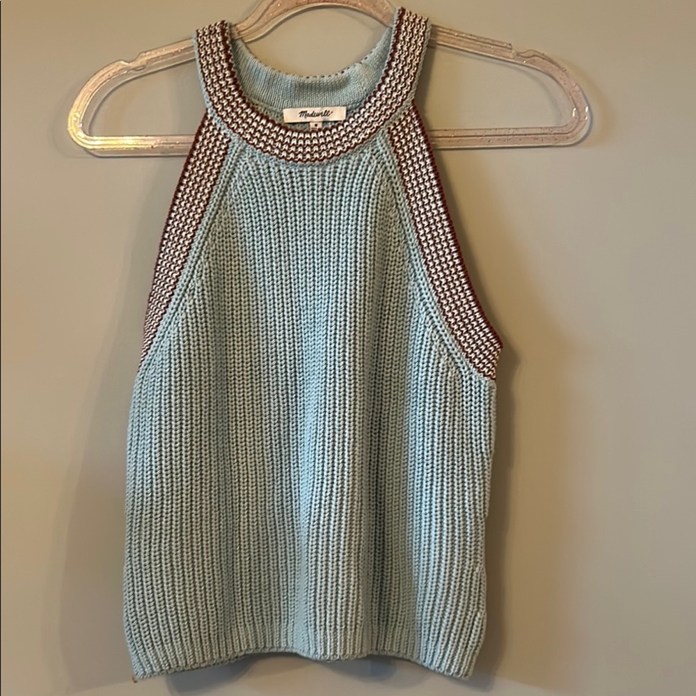 Madewell Blue Knit Women's Sleeveless Sweater